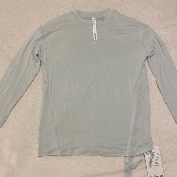 NWT Lululemon Side Cinch Long Sleeve Crew-Ocean Air - Picture 7 of 9